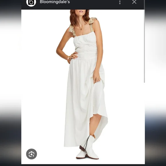 Free People Santorini maxi dress in ecru - Picture 1 of 5